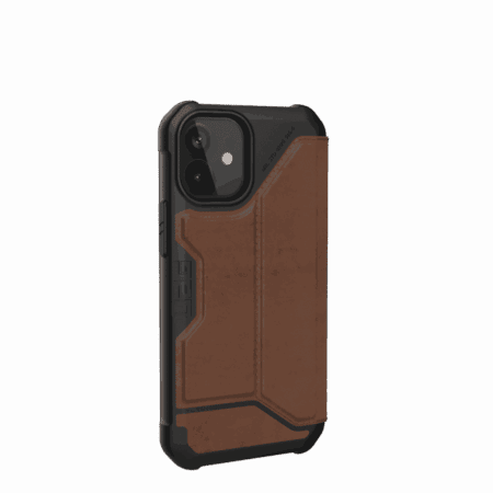Etui z klapką do iPhone 12 mini UAG Metropolis LTHR ARMR brązowe 112346118380
