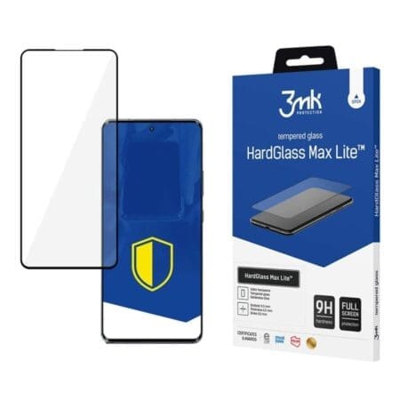 Szkło ochronne na smartfon 3mk HardGlass Max Lite Black Motorola Edge 50 Pro 5903108588775