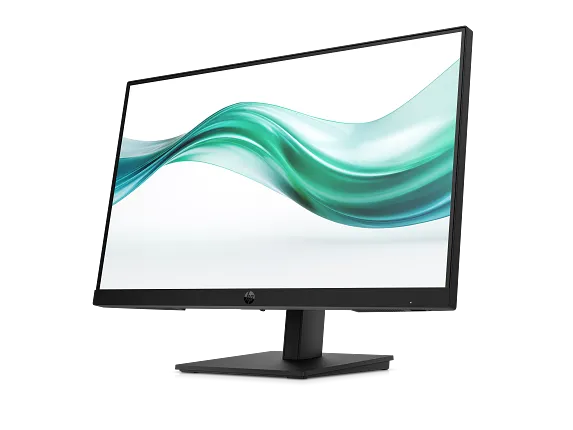 Zdjęcie frontowe Monitora HP obróconego to lewej strony.