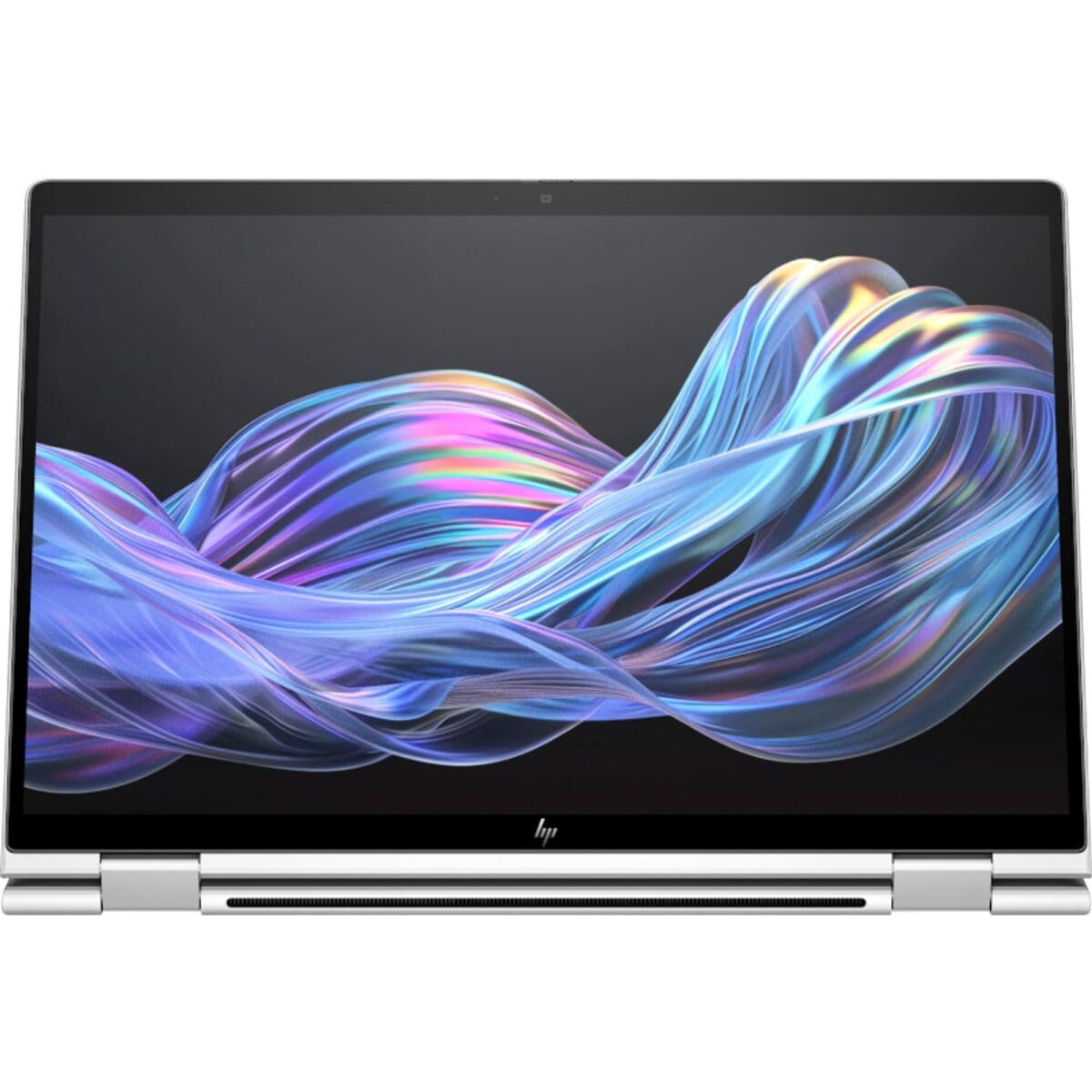 Rozłożony laptop HP flip z widokiem tylko na ekran
