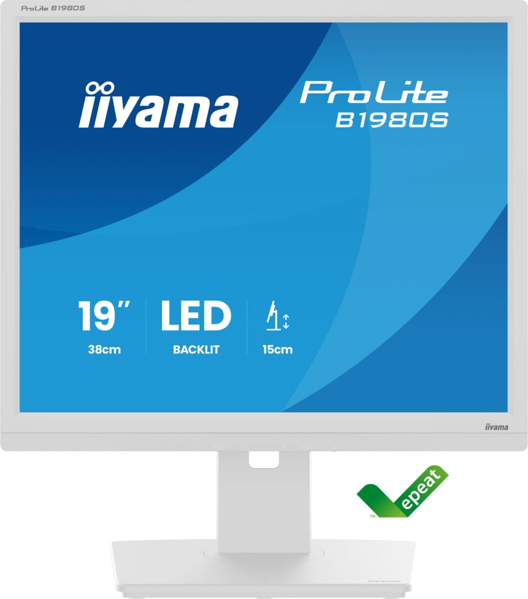 Zdjęcie pokazuje front monitora iiyama ProLite B1980S z ekranem 19-calowym i podświetleniem LED