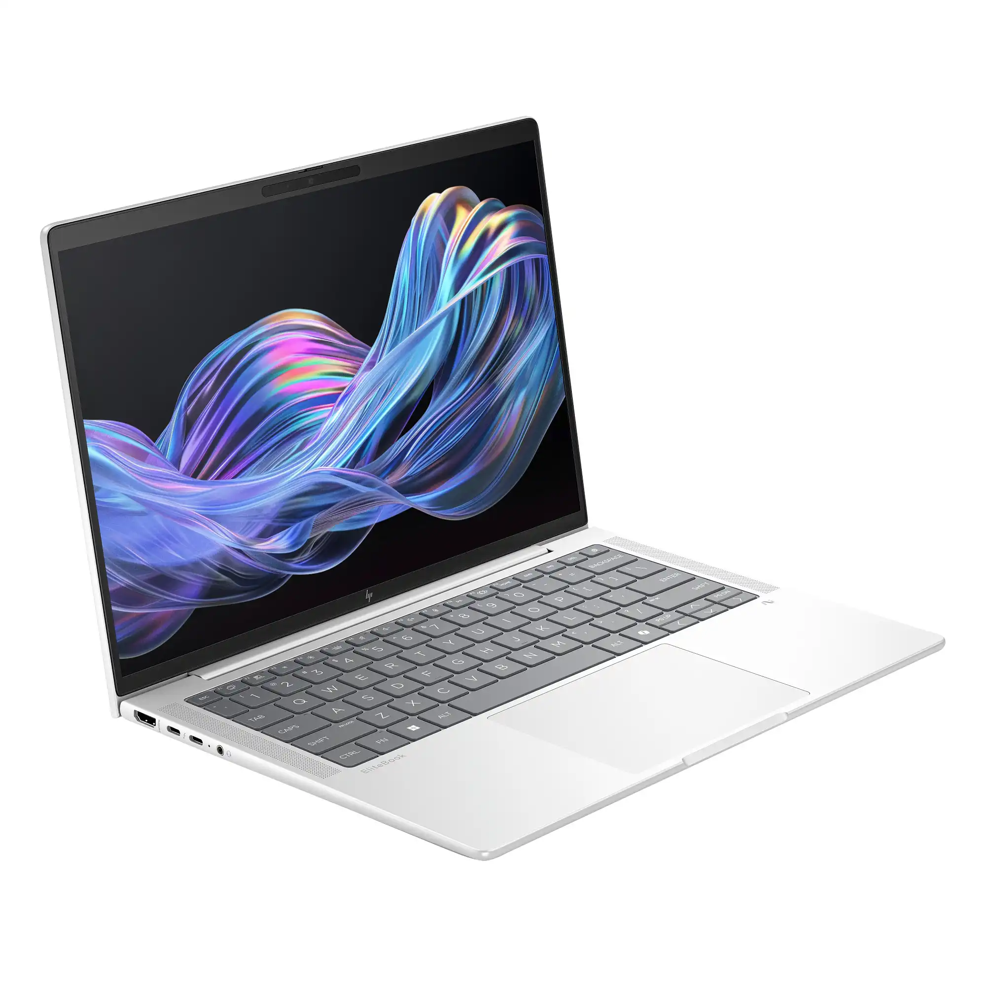 Przód otworzonego laptopa HP EliteBook X G1i B9ZY3ET obróconego do lewej strony