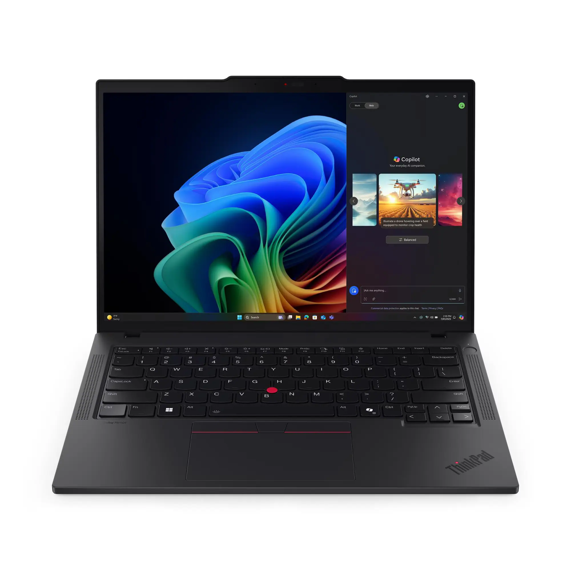 Na zdjęciu widać czarnego otwartego laptopa