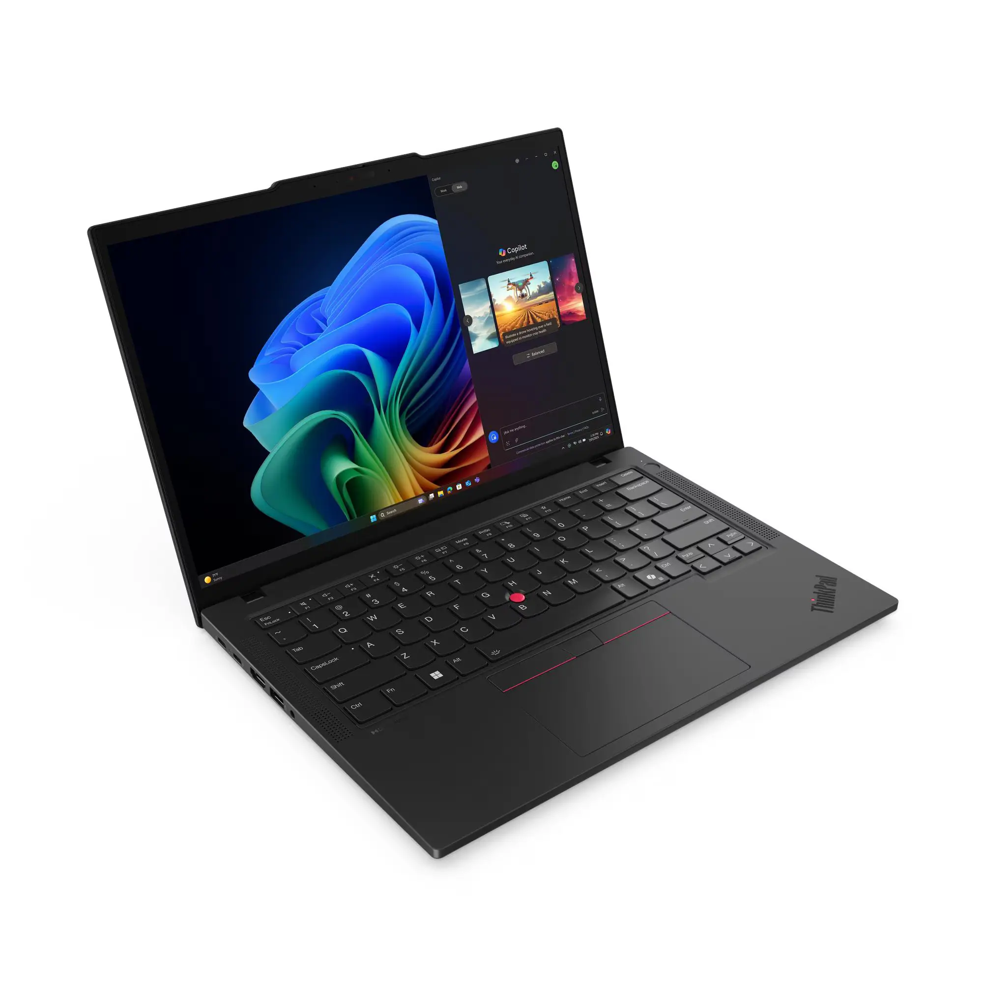 Zdjęcie pokazuje czarnego otwartego laptopa