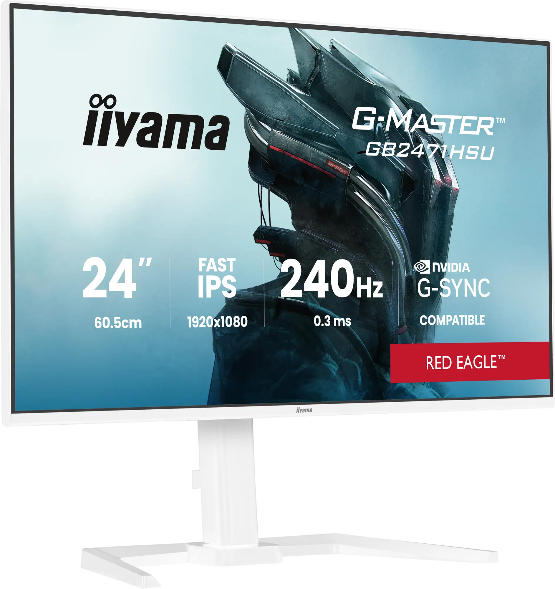 Zdjęcie pokazuje biały monitor