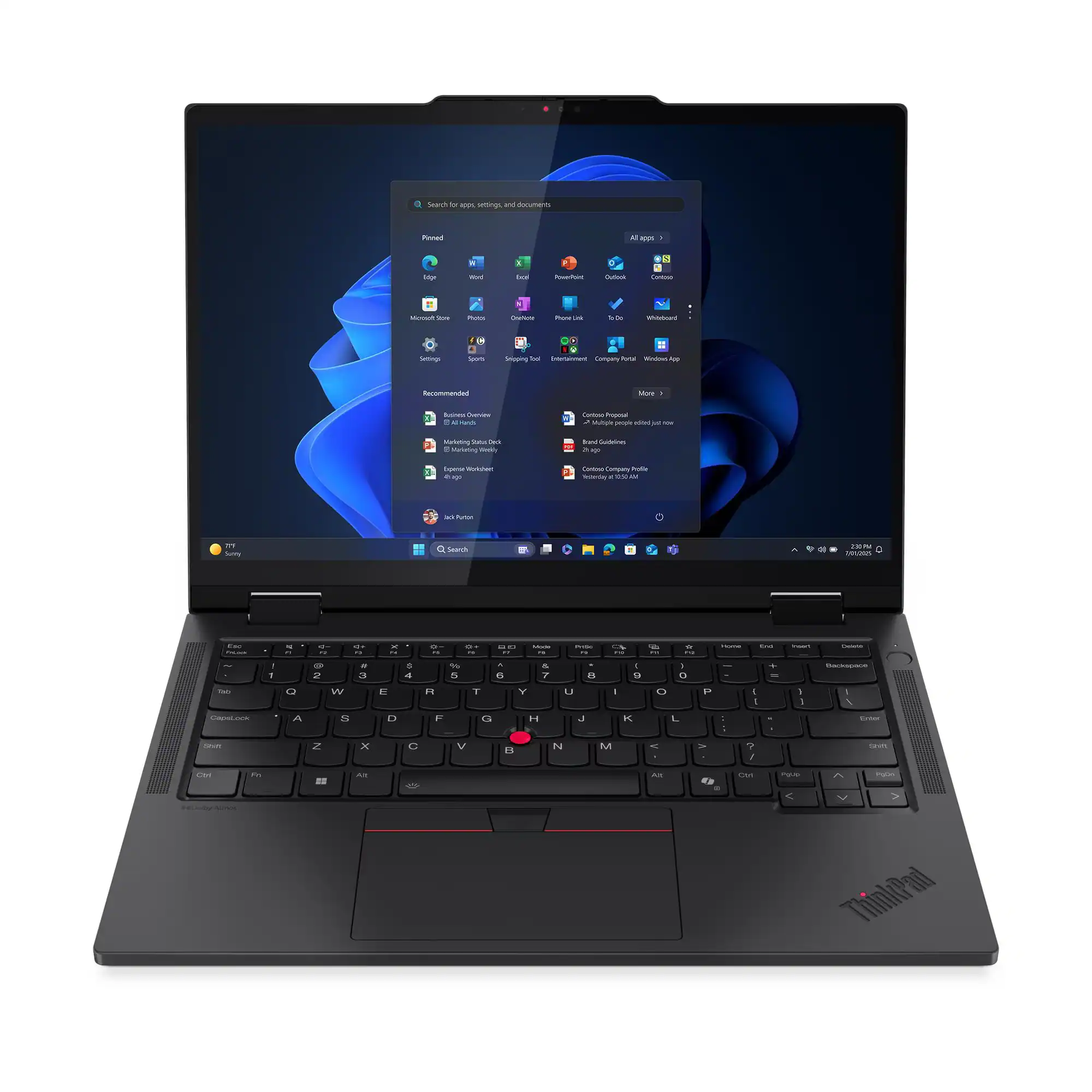 Na zdjęciu widać czarnego otwartego laptopa
