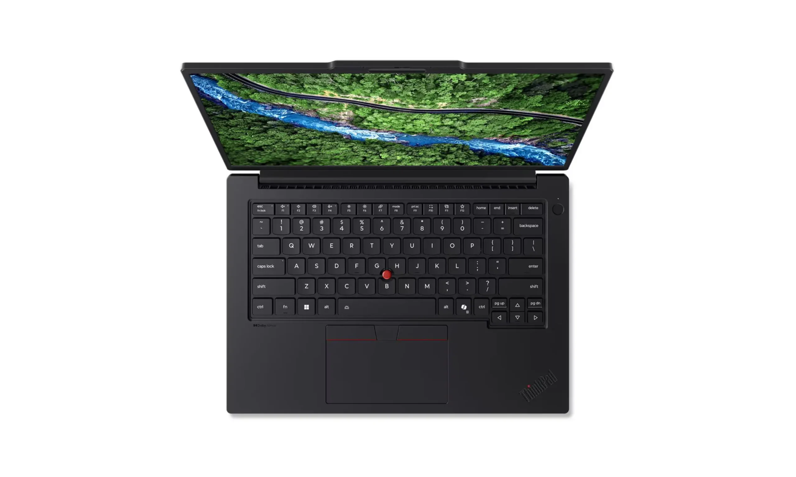 Grafika pokazuje czarnego otwartego laptopa widzianego od góry
